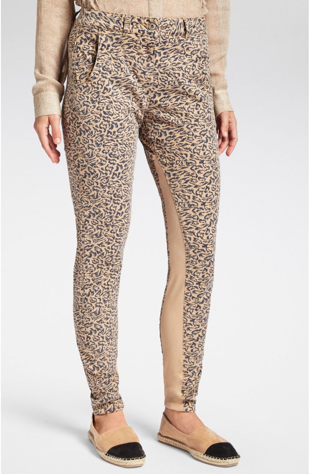 Animal Print Slim Fit Jeans