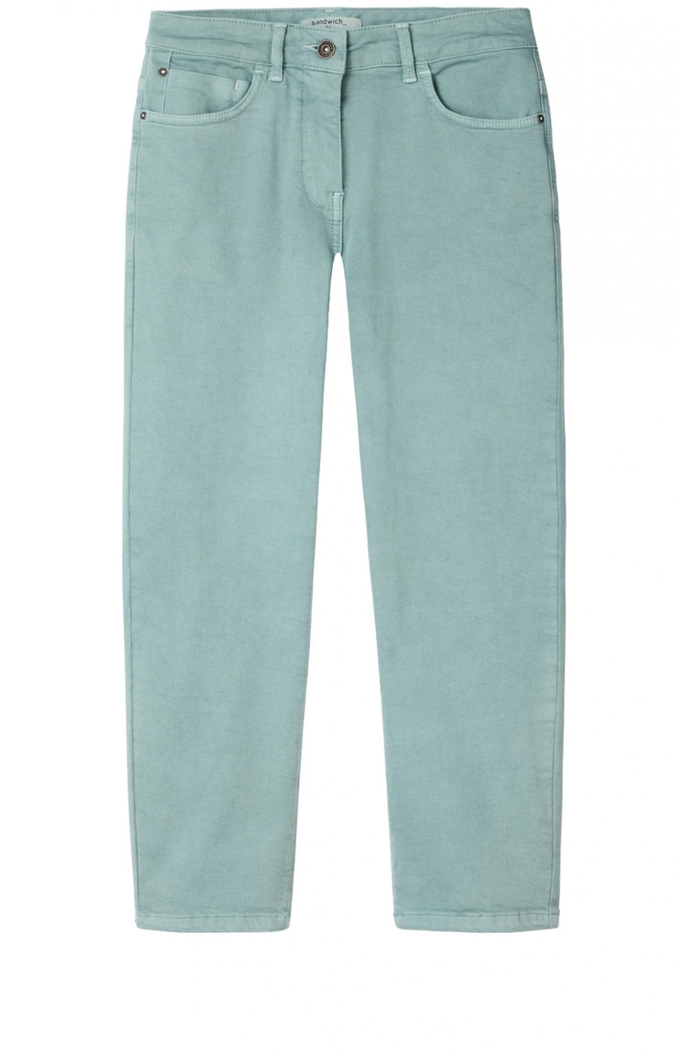 Anise Green Cropped Trousers