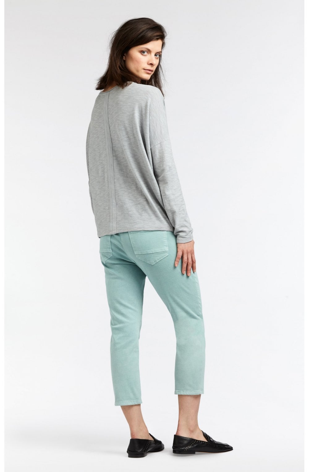 Anise Green Cropped Trousers