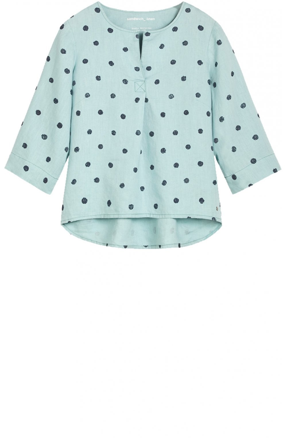 Anise Green Spot Print Blouse