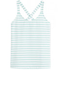 Anise Green Striped Vest Top