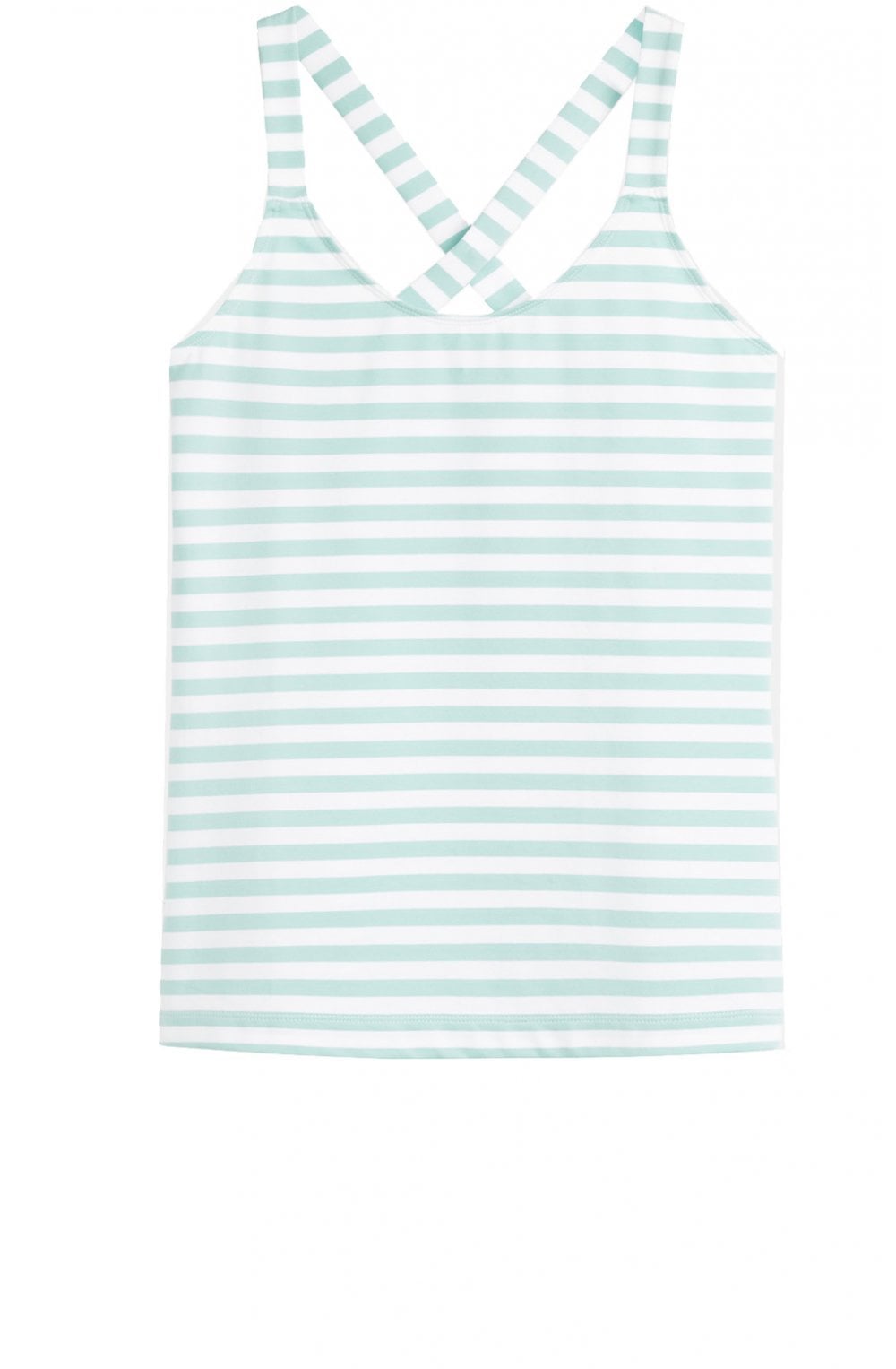 Anise Green Striped Vest Top