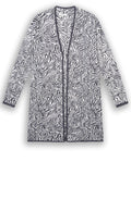 Anthra Zebra Print Long Cardigan