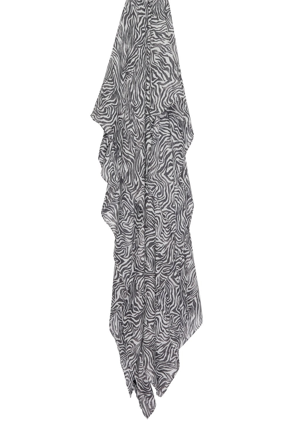 Anthra Zebra Print Scarf