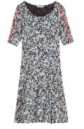 Anthracite Patterned Jersey Dress