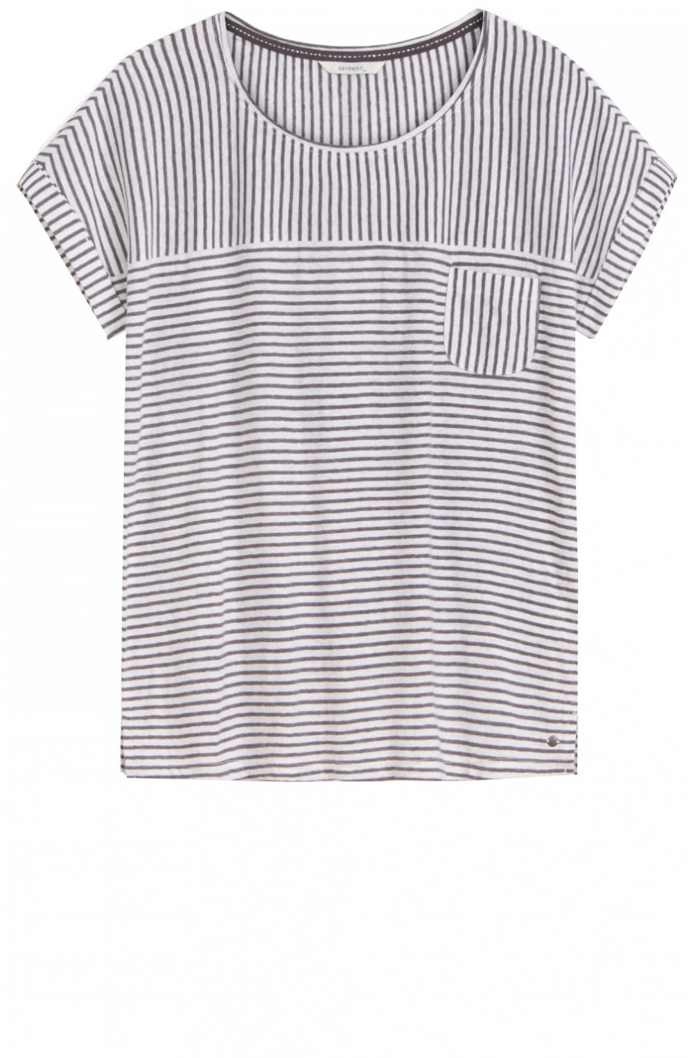 Anthracite Striped T Shirt