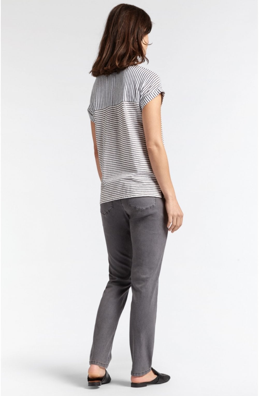 Anthracite Striped T Shirt