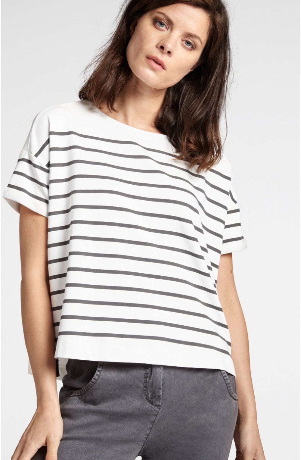 Anthracite Striped Top