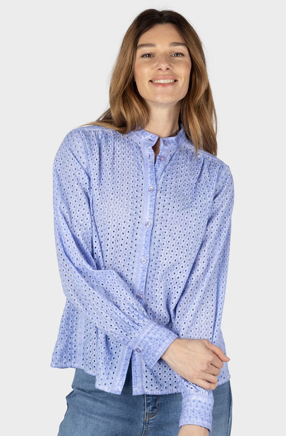 Baby Lavender Broderie Anglaise Blouse
