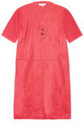 Baked Apple Linen Buttoned Dress