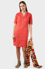 Baked Apple Linen Buttoned Dress