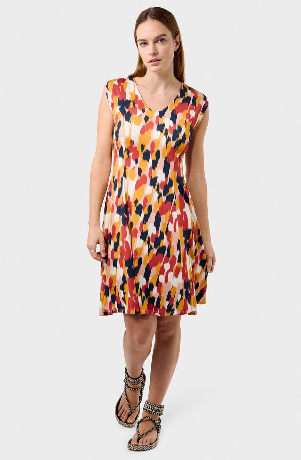 Baked Apple Striking Jersey Skater Dress