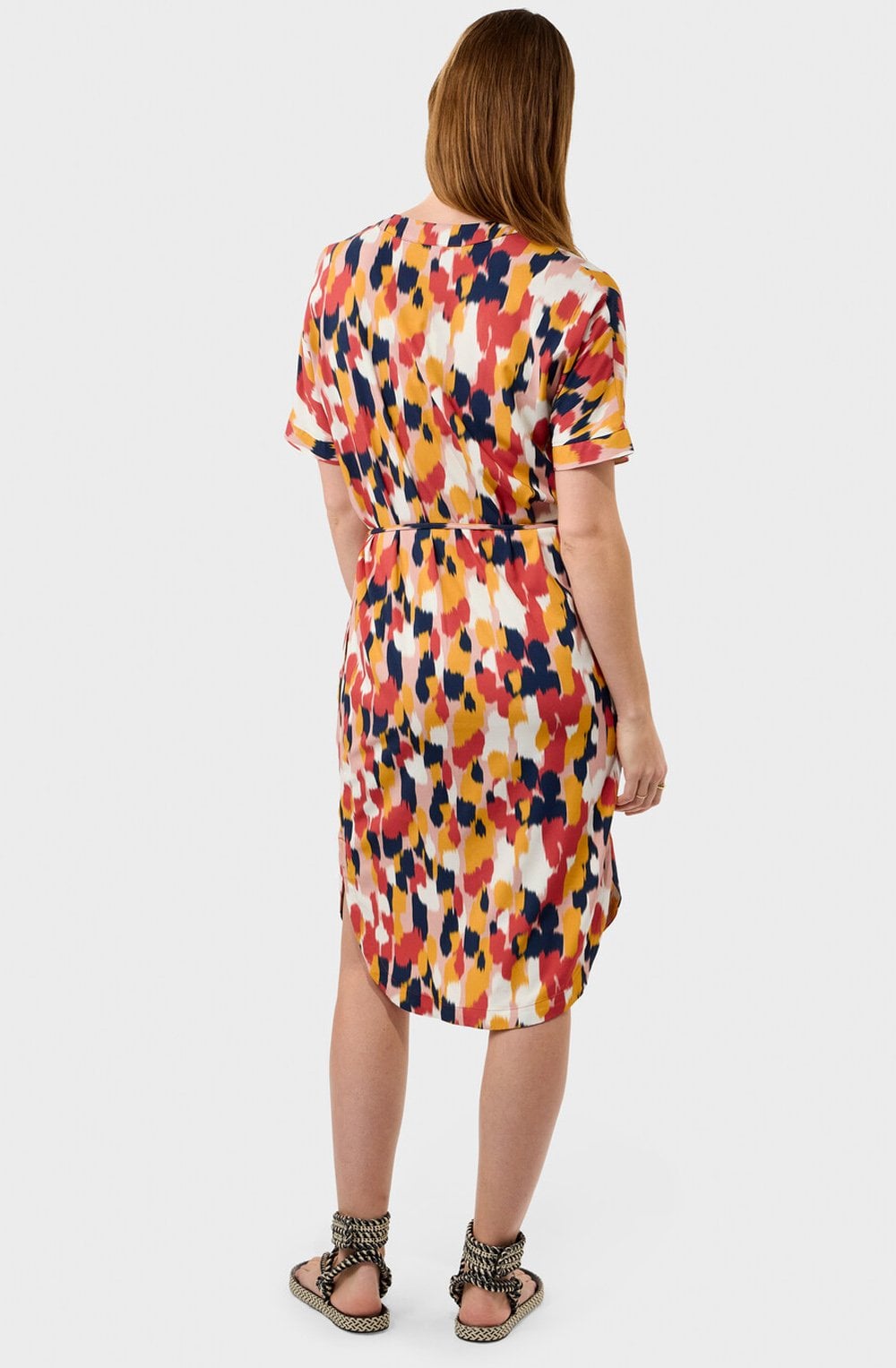 Baked Apple Striking Print Dress