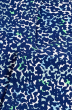 Bell Blue Intricate Print V Neck Top