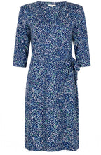 Bell Blue Jersey Wrap Effect Dress