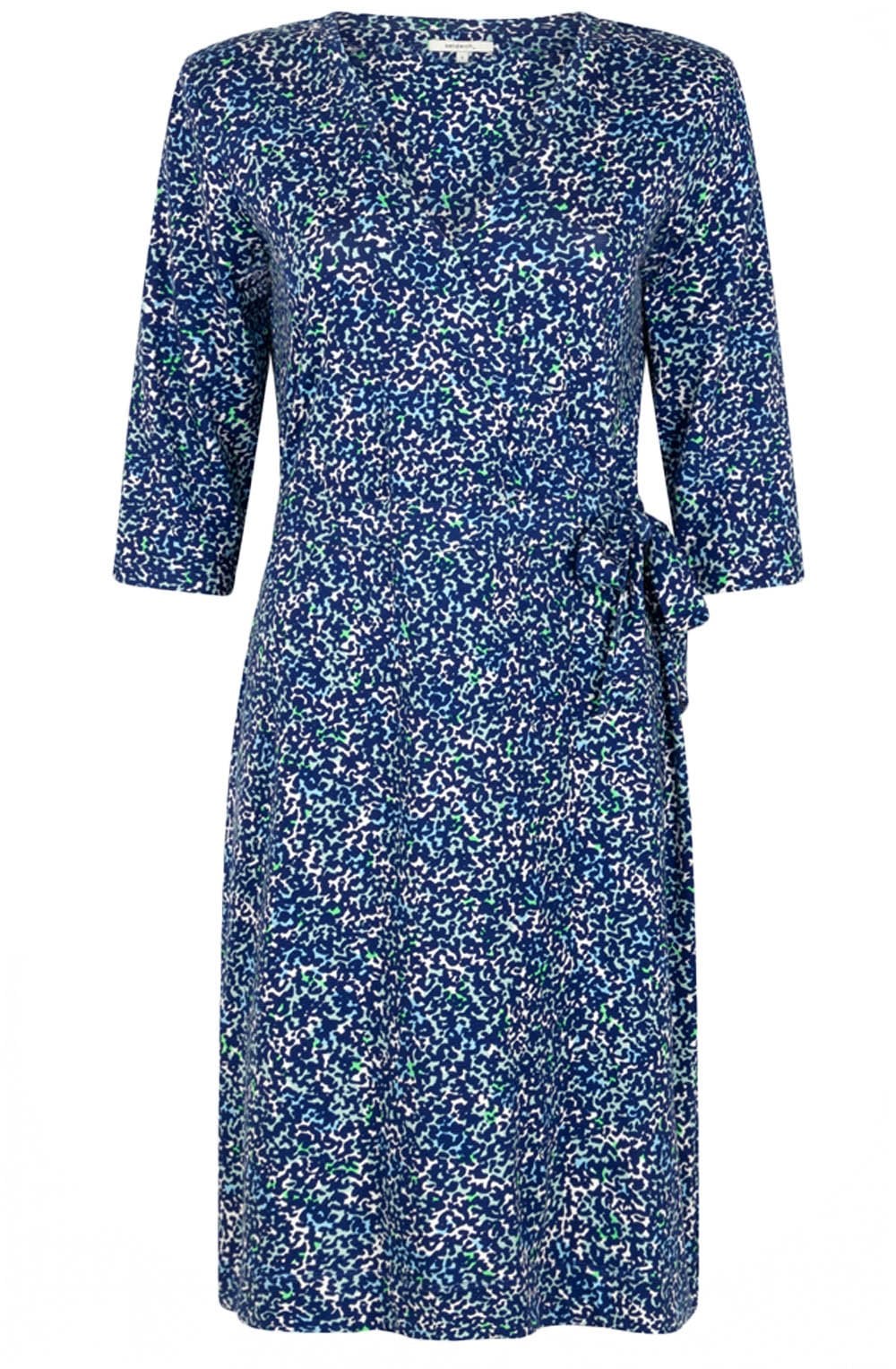 Bell Blue Jersey Wrap Effect Dress