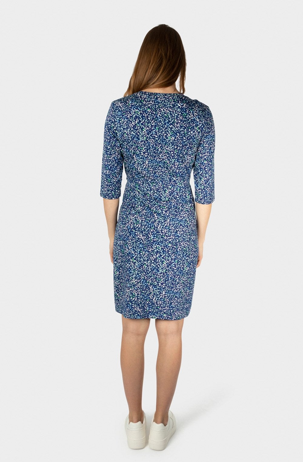Bell Blue Jersey Wrap Effect Dress