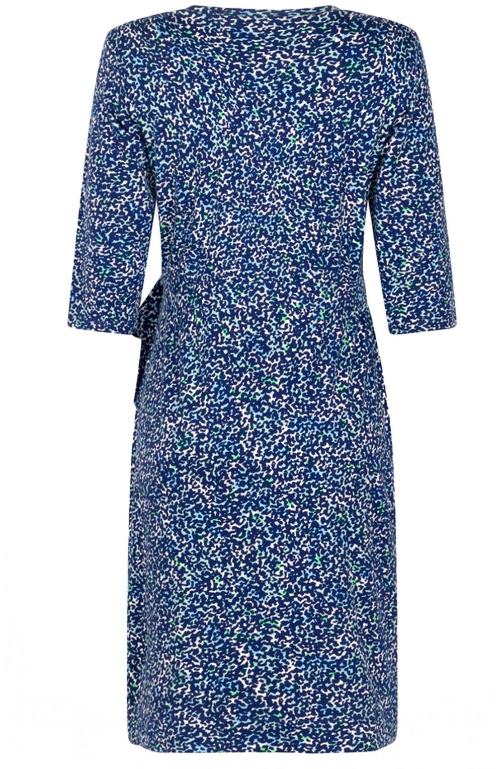 Bell Blue Jersey Wrap Effect Dress