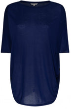 Bell Blue Oversized Bat Sleeve Top