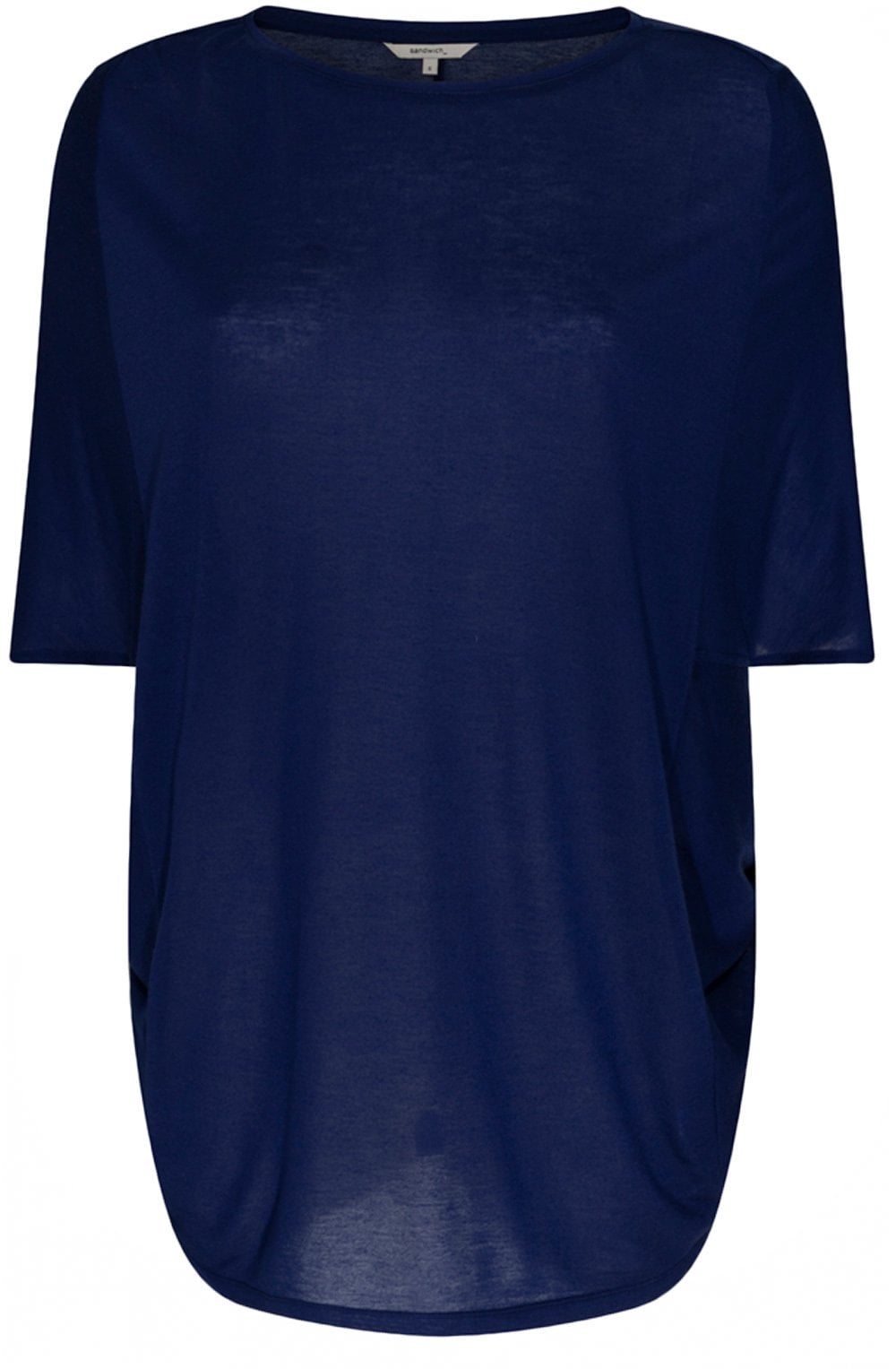 Bell Blue Oversized Bat Sleeve Top