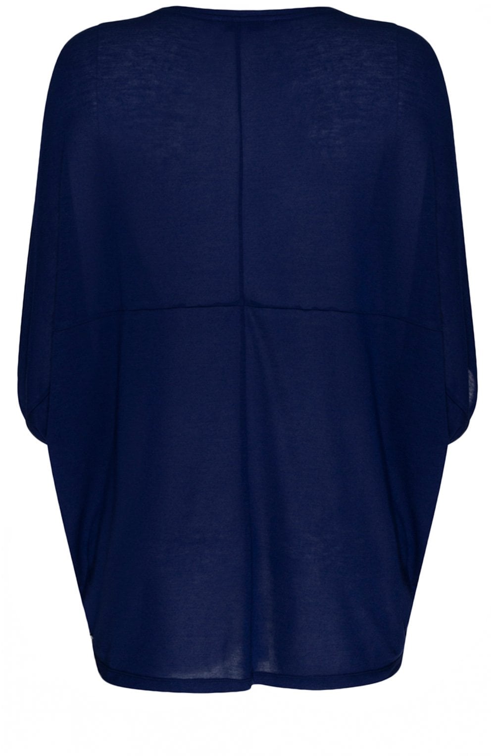 Bell Blue Oversized Bat Sleeve Top
