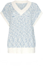Bell Blue Ribbed Knit Pullover