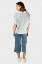 Bell Blue Ribbed Knit Pullover