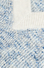 Bell Blue Ribbed Knit Pullover
