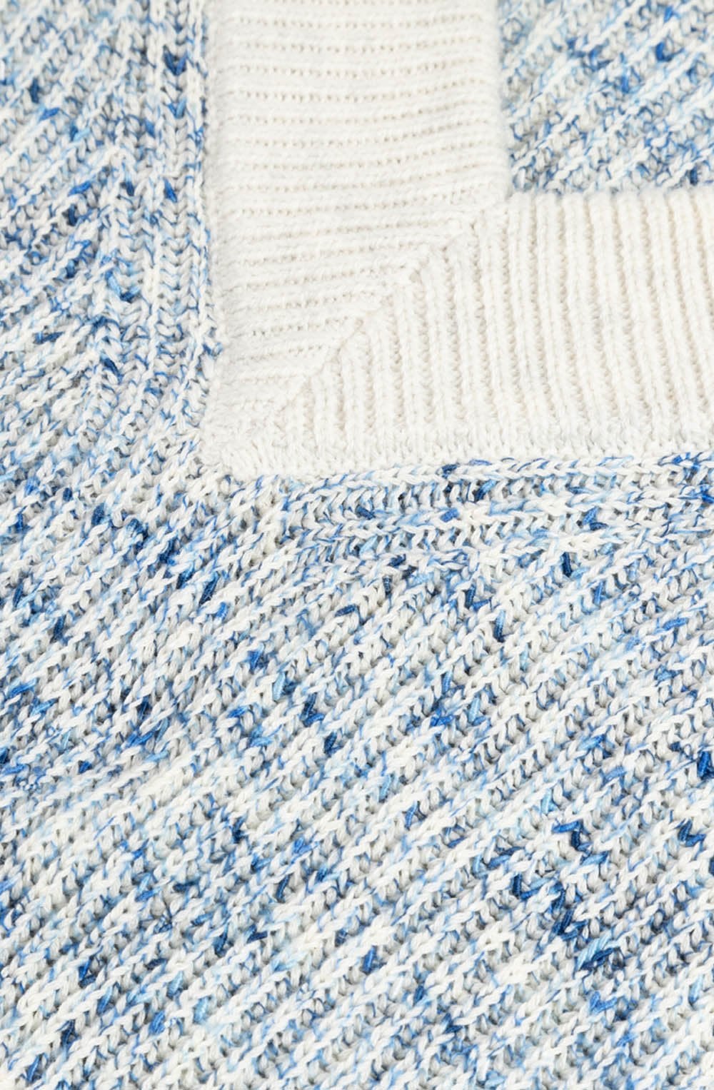 Bell Blue Ribbed Knit Pullover