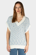 Bell Blue Ribbed Knit Pullover