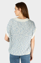 Bell Blue Ribbed Knit Pullover