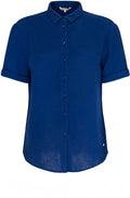 Bell Blue Short Sleeved Muslin Blouse