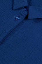 Bell Blue Short Sleeved Muslin Blouse