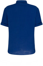 Bell Blue Short Sleeved Muslin Blouse