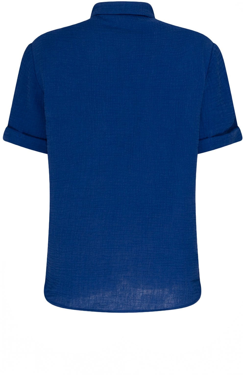 Bell Blue Short Sleeved Muslin Blouse