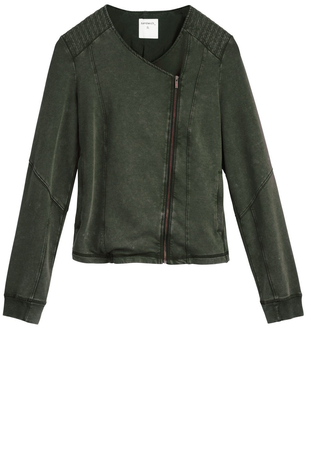 Biker style soft jersey Jacket