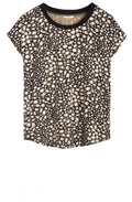 Black & Beige Patterned Top