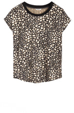 Black & Beige Patterned Top