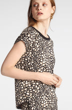 Black & Beige Patterned Top