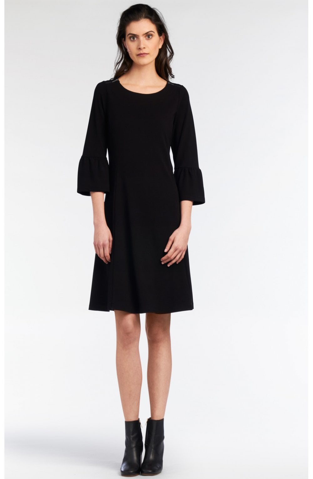 Black Bell Sleeve Dress