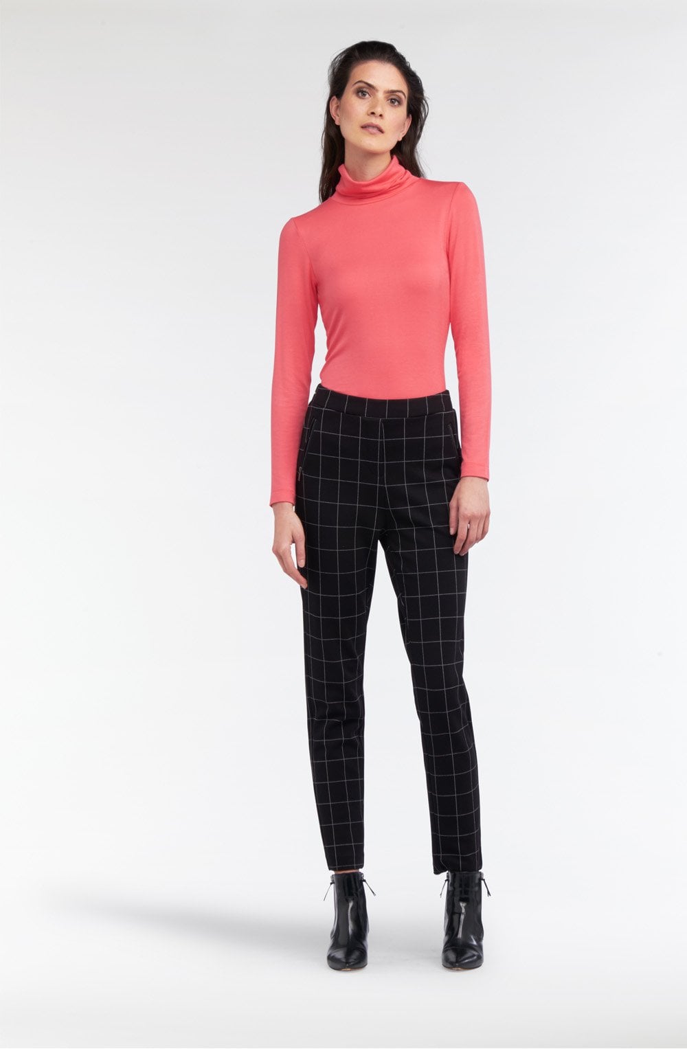 Black Check Trousers