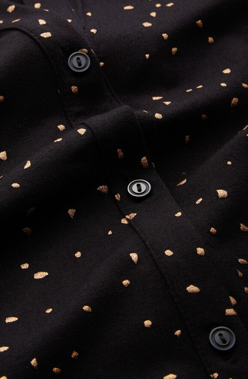 Black & Gold Fleck Button Down Blouse
