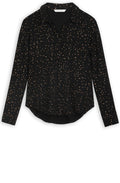 Black & Gold Fleck Button Down Blouse