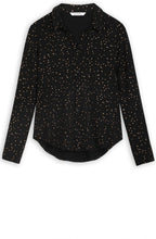 Black & Gold Fleck Button Down Blouse
