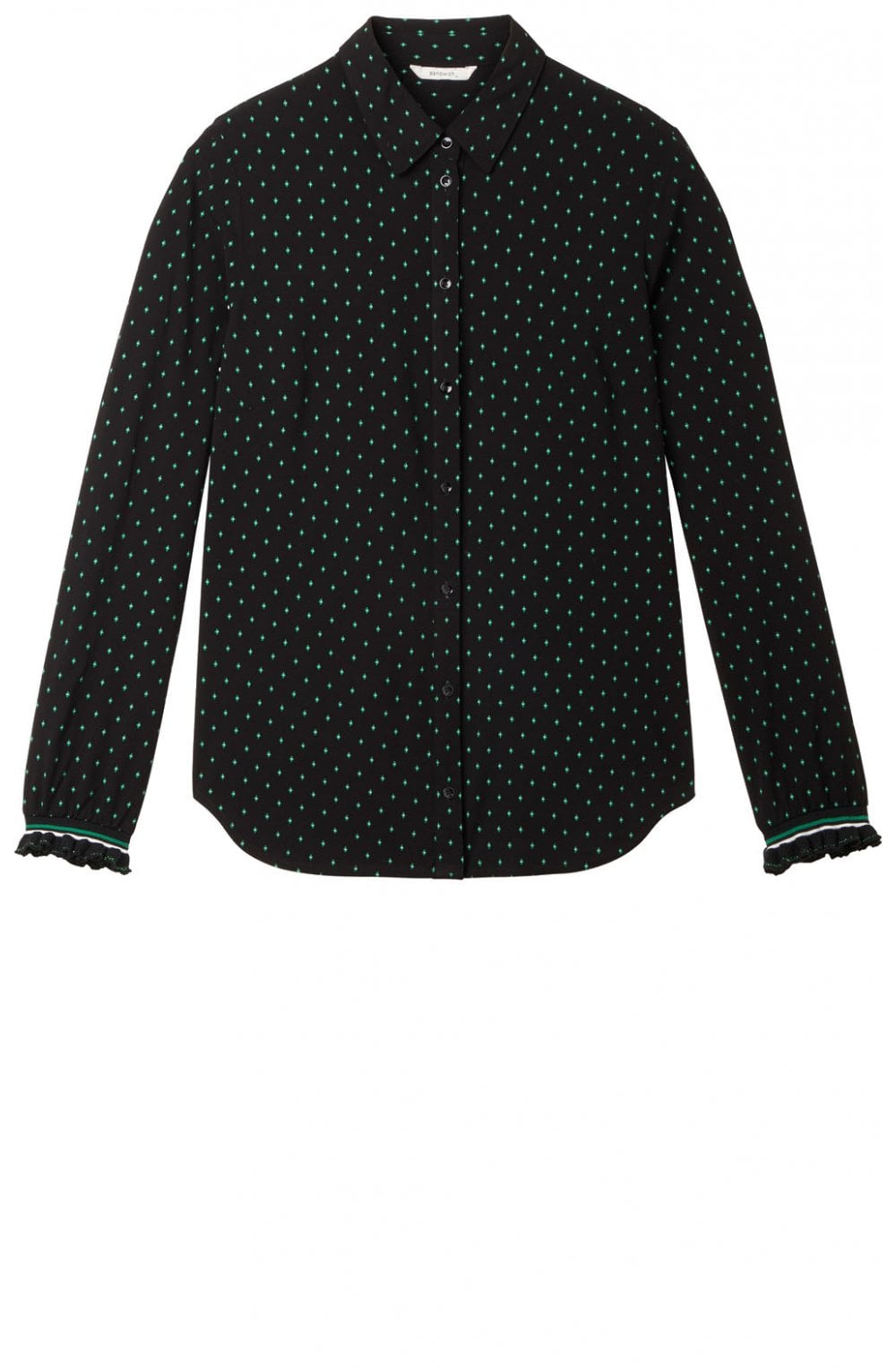 Black & Green Patterned Shirt