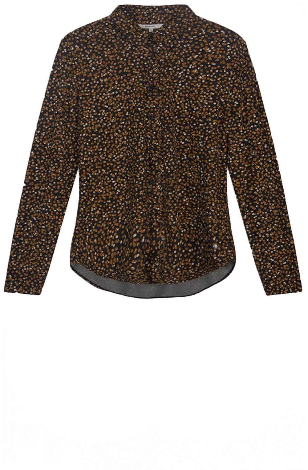 Black Mustard Polka Dot Shirt