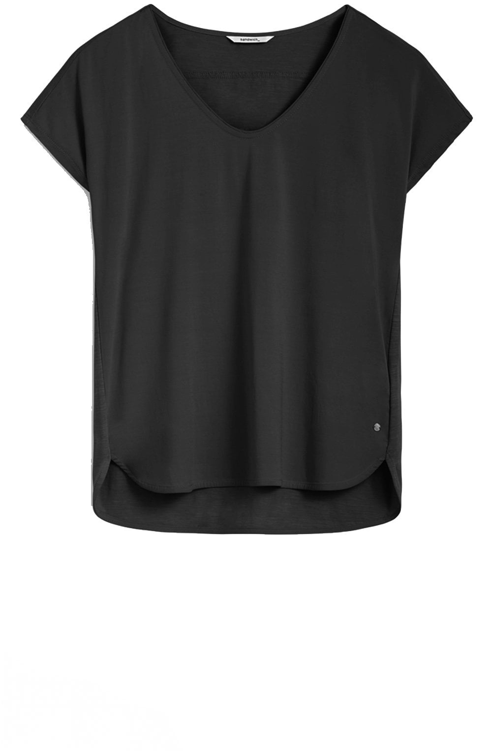 Black Silky Front Top