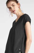 Black Silky Front Top