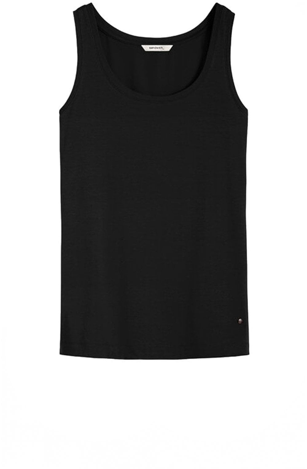 Black Thick Strap Vest Top