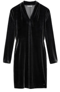 Black Velvet Long Sleeve Dress